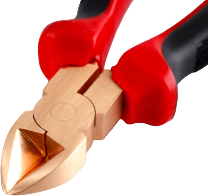 TMAX Non Sparking Diagonal Cutting Pliers 200mm (7-7/8") L, Aluminum Bronze | Spark Free Safety, Non-Magnetic And Corrosion-Resistant | Safety Tool For Flammable Hazardous Environment