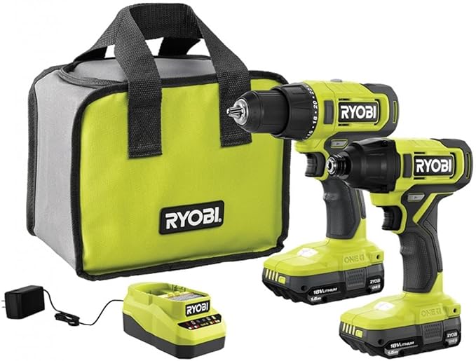 ONEAND 18V Cordless 2-Tool Combo KIT with Drill/Driver, Impact Driver, 2 1.5 AH BATTERIE