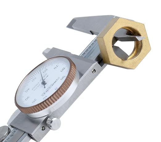 Accusize Industrial Tools 0-6 inch by 0.001 inch Precision Dial Caliper, Stainless Steel, in Fitted Box, P920-S216