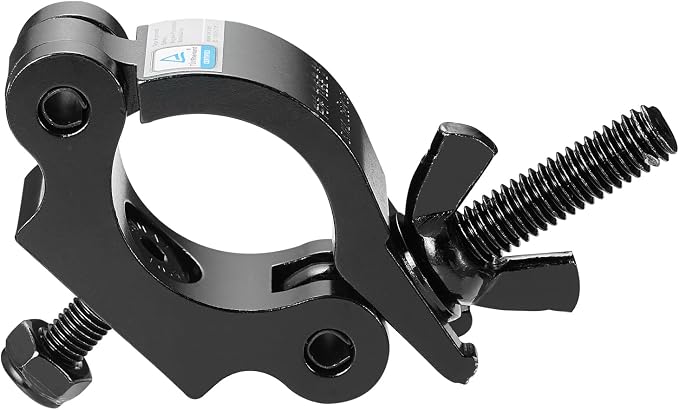 MFL. Heavy Duty Truss Clamp, 660 lb Aluminum Alloy DJ Light Clamps, Fits 1.5-2.0 Inch Truss for Stage Lighting Projector Par Lights, TUV Certificated ID: 50393001, Black, Pack of 4