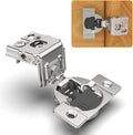 Chibery 50 Pack 1-3/8" Overlay 4D Soft Close Concealed Hinges for Face Frame Door, Adjustable Closing Speed, Smooth Slow Self Close Hinges, Satin Nickel, 105° Open Angle Stainless Steel Cabinet Hinges