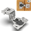 Chibery 60 Pack 1-3/8" Overlay 4D Soft Close Concealed Hinges for Face Frame Door, Adjustable Closing Speed, Smooth Slow Self Close Hinges, Satin Nickel, 105° Open Angle Stainless Steel Cabinet Hinges