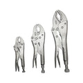 PL5710S 5 Inch, 7 Inch & 10 Inch Vise Grip Curved Jaw & Nose Locking Plier Set