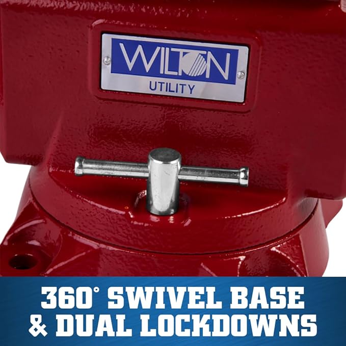 Wilton Utility Bench Vise, 6-1/2” Jaw Width, 6" Jaw Opening, 4" Throat (Model 676U)