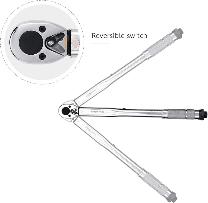 Amazon Basics 3/8-inch Drive Click Torque Wrench - 15-80 ft.-lb, 20.4-108.5 Nm (Pack of 10)