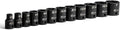 Capri Tools 3/8-Inch Drive Shallow Impact Socket Set, SAE, 5/16 to 1 in., Premium Chrome Molybdenum Steel, 12-Piece