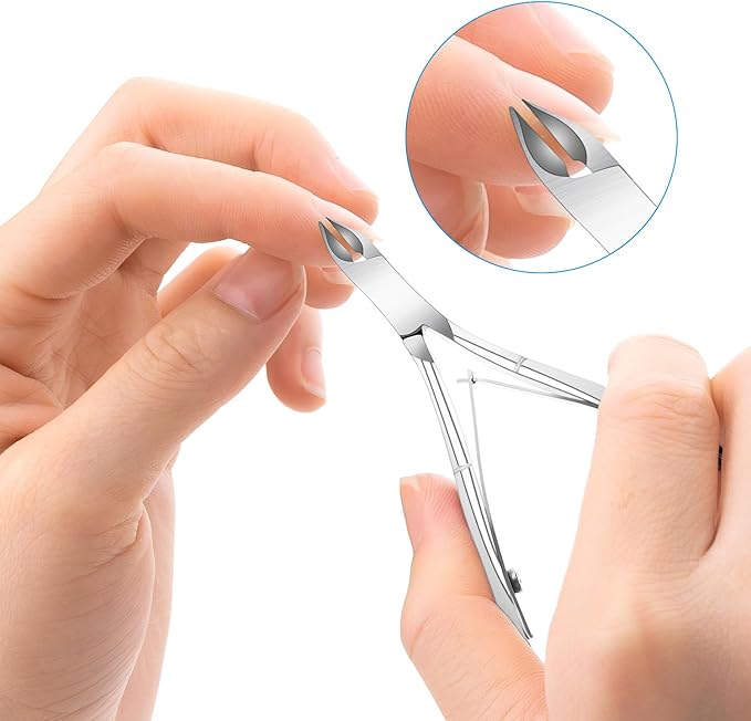 4 Packs Cuticle Nipper & Nail Trimmer, Premium Stainless Steel Cuticle Trimmer for Manicure & Pedicure at Home/Spa/Salon [Silver]