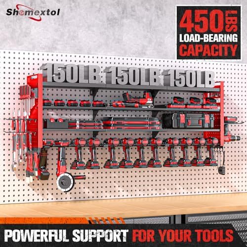 49.8" Power Tool Organizer Wall Mount,Holds 14 Cordless Drills
