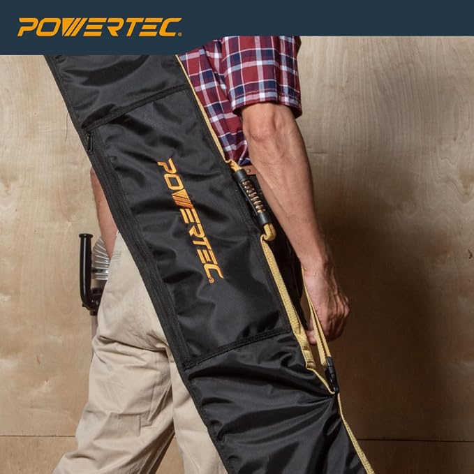POWERTEC 71411V 59" Track Saw Guide Rail Bag for Makita, and DEWALT | W/Dual-Sided Padding For Secure Rail Placement
