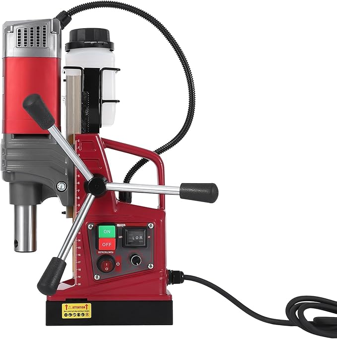 1550W Magnetic Drill Press, 2" Coring, 3147lbf Mag Force, 750RPM Adjustable Speed Mag Drill for Metal, Portable Magnetic Drill Press for Professional Drilling