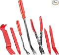 7 Pcs Auto Trim Removal Tool with Plastic Pry Tool, Automotive Car Trim Rivet Clip Removal Tool for Door Panel Dashboard Body, Auto Upholstery Car Fastener Clip Pliers Remover Tools Repair Kit
