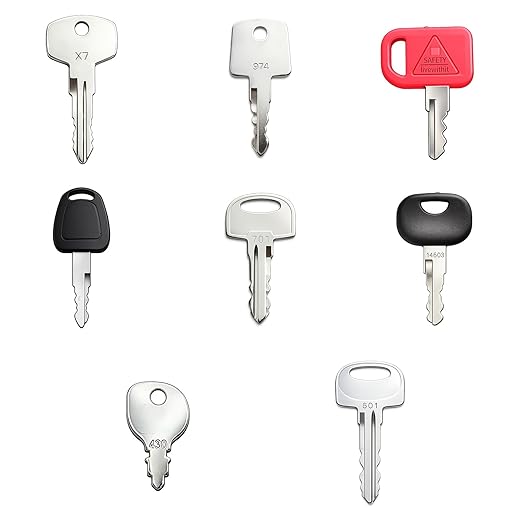 62 Heavy Equipment Key Set Consturction Ignition Keys for Kubota Volvo JD JCB Cat Yanmar Komatsu Bobcat Hitachi Case Ford Toyota Hitachi Takeuchi JLG