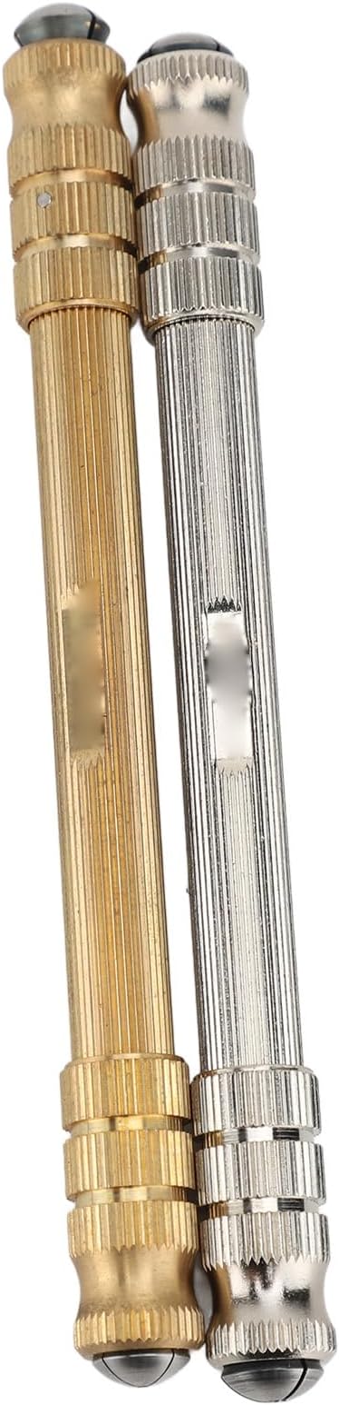 2pcs Pin Vise Hand Drill, Double Headed High Strength Watchmaker Tool, Detachable Design with 4 Interchangeable Chucks, Precision Metal Brass Hand Drill for Home Carving Clock Watc