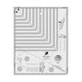 Creative Grids Kitty Cornered Quilt Ruler – CGRDH5 – Made in USA, 11in x 11in, Non-Slip Grip Acrylic Quilting, Sewing, Crafting, Patchwork Ruler & Template