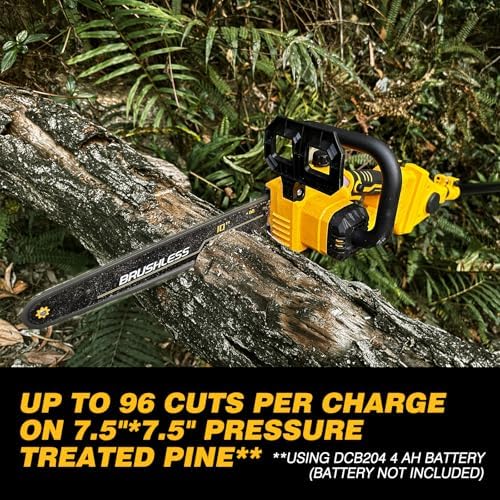 2-in-1 Cordless Pole Saw & Chainsaw, Compatible with Dewalt 20V Battery