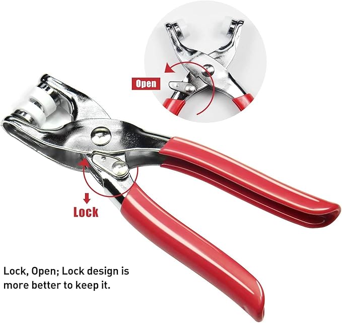 CHEPULA Craftsmanship DIY 200 Sets 3/8 Inch Metal Snaps Buttons with Fastener Pliers Press Tool Kit for for Sewing and Crafting (10 Colors,9.5mm) (Solid)