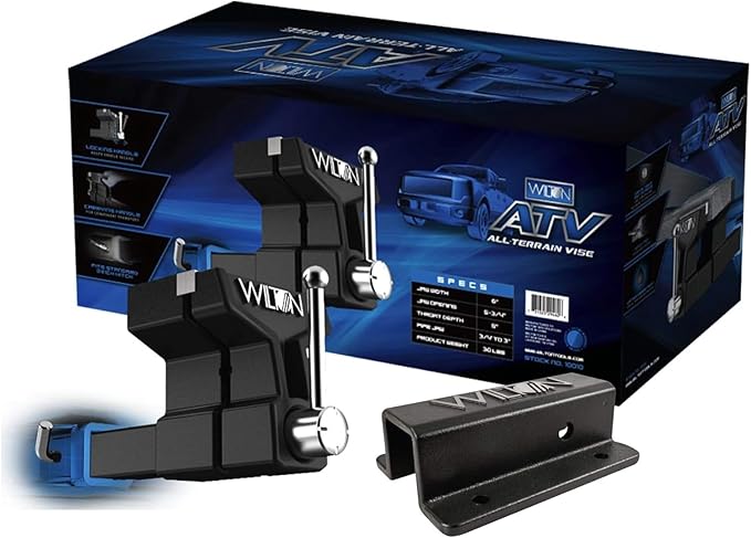 Wilton ATV All-Terrain Truck Hitch Vise, 6" Jaw Width, 5-3/4" Max Jaw Opening, 5" Throat (10010)