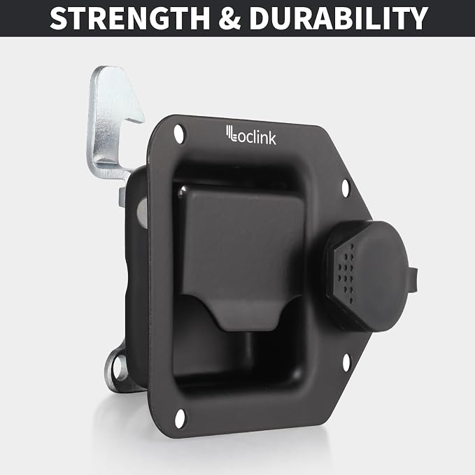 Black Truck Box Latch Replacement kit, Paddle Latch Tool Box Locks with Keys,Truck Box, Trailer Door, RV, Camper, Storage Box, 4.4" L x 3.3" W, 4PC