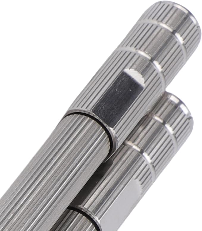 Fabater Double Ended Pin Vise, 2 Pcs 4.7in Stainless Steel Compact Hand Drill, Wire Twisting Tool with Storage Box and Non Slip Grip for Jewelry Making, Watch Repair and DIY Projects
