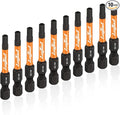 toolant 4mm S2 Steel Impact Hex Head Allen Wrench Drill Bits Set, 10pcs, 2" Long with Storage Box