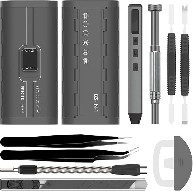 83 in 1 Electric Screwdriver Kit, Multi-Purpose Precision Repair Tool Set, Professional Magnetic Repair Tool Kit with 71 Bits for Computer, PC, Phone, Laptop,Drones, Watch, Xbox, PS5