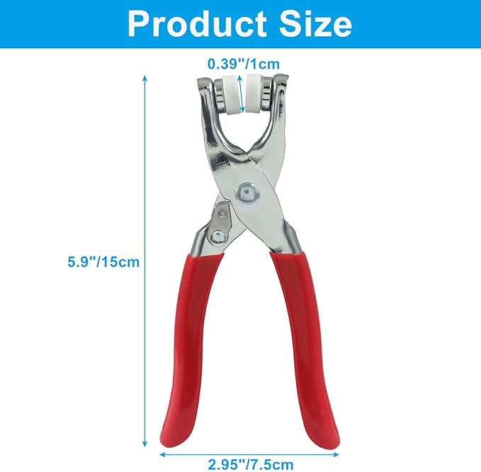 1 PCS Metal Snaps Buttons Plier - Heavy Duty Snap Fastener Tool for DIY Fabric Sewing, Leather Craft & Home Repairs