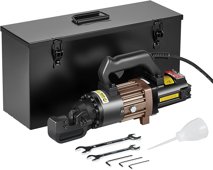 VEVOR Electric Hydraulic Rebar Cutter, 1500W Portable Rebar Cutter, Cutting up to 7/8 Inch #7 4-22mm Rebar within 2.5 Seconds, High Power Steel Rebar Cutter with Oil Can Rich Accessories,Black RC-22