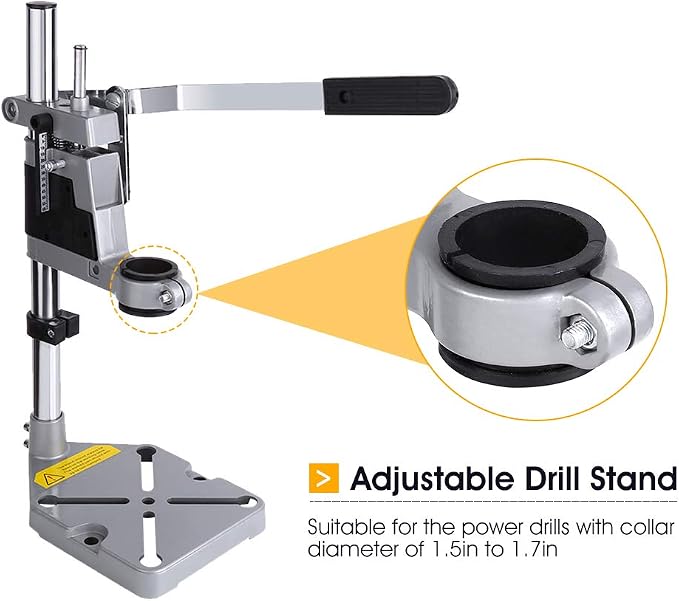 Bench Drill Press Stand, Portable Drill Drilling Guide, Universal Clamp Drill Press Workbench for Drilling Top