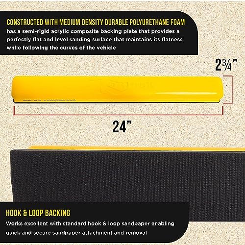 Dura-Gold 24" K-Block Sander Firm & Flex XL Longboard Hand Sanding Block