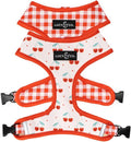 Lucy & Co. Reversible Dog Harness - Water-Repellent Neoprene, Dual-Print Design, Easy Swap Style, Adjustable Comfort Fit - Cheery Cherries Reversible Harness - X-Large