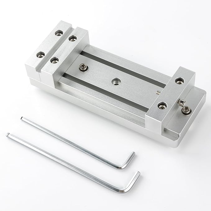 FoxAlien Mini Low Profile Bench Vise Workholding Clamp Work Table for FoxAlien 3018, Masuter 3, Masuter Pro, 3S, XE-PRO, WM-3020 Vasto CNC Router Machine