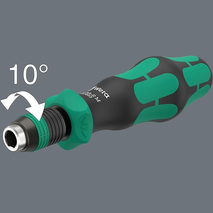 WERA - 05051493001-838 RA-R M Bitholding Screwdriver with Ratchet functionality, 1/4", 1/4" x 123.5 mm