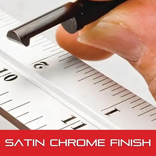 Starrett Blade Only for Combination Squares, Sets and Bevel Protractors - Ideal for Woodworking and Metalworking - 36" Length, Satin Chrome Finish, 4R Graduation - CB36-4R