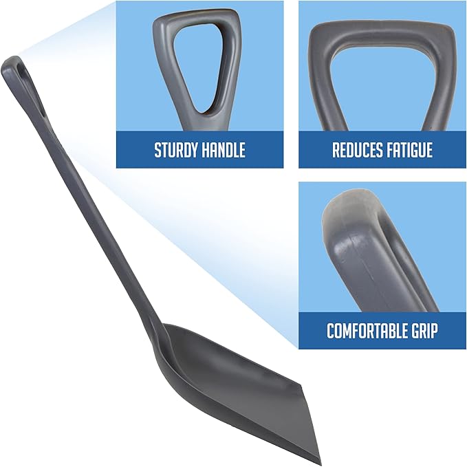 Remco 698288 Shovel,One-Piece,14",PP,Gray