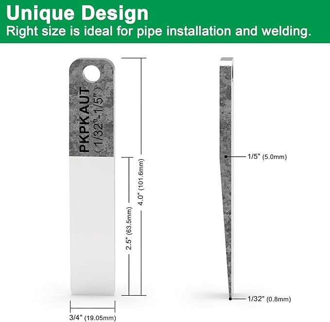 3PCS 4" Welding Wedge for Pipe Fitting and Metalwork – Precision Hardened Steel Gap Adjustment for Pipefitter Tools, TIG, Ironworker, Gutter Wedges, Pipe Fitting Tools, Metal Spacers