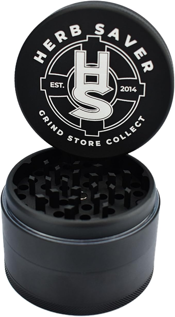 HerbSaver 2.5 Inch Aluminum Spice Grinder (Black)