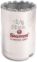 Starrett Diamond Grit Hole Saw 1-3/8" Dia, 1-5/8" Cutting Depth | Ideal For Small Diameter Drilling, 5/8-18 Thread, XA2 Or XA10 Arbor Type, Silver Finish, KD0138-N