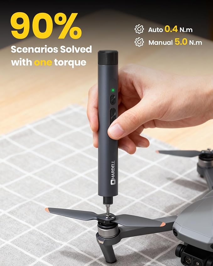 Electric Screwdriver, HARDELL Mini Electric Screwdriver 4V with 123 Power Screwdriver Accessories, Max 0.4N.m, 350mAh, 5/32'' Hex, Precision Repair Tool Kit for Electronics Phone Camera Laptop Watch