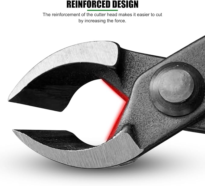 11 inch Manganese Steel Bonsai Concave Cutter, with Long Ergonomic Handle, Pruning Shear Scissor for Cultivating Shaping Small to Medium Sized Bonsai Trees, Removing Branches Twigs