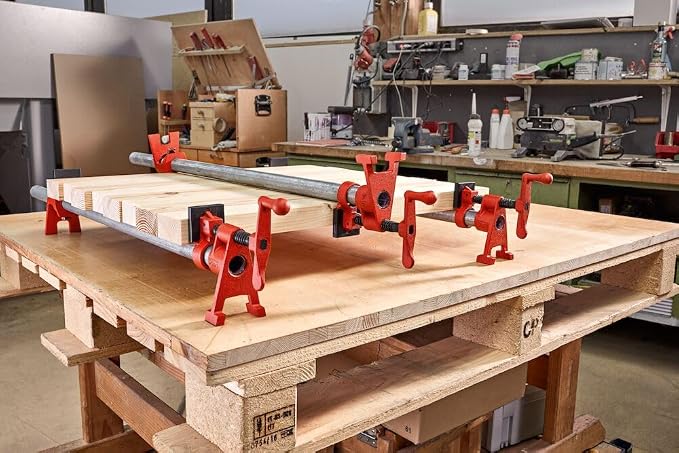 Bessey BPC-H34, 3/4-In. H Style Pipe Clamps - Incredibly Versatile, Easy To Assemble, Indespensable Workshop Clamp For Woodworking, Carpentry, Home Improvement, and DIY Projects