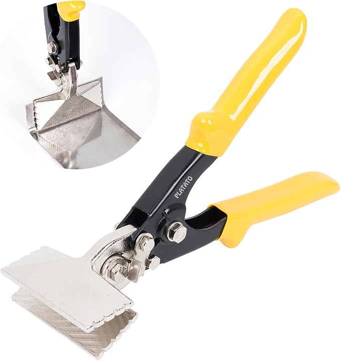 PLATATO 3 Inch Hand Seamers Sheet Metal Bender Tools for Bending, Seaming and Straightening 18-30 Gauge Sheet Metal, Duckbill Pliers for HVAC Work, Duct Work, DIY and Repair Projects