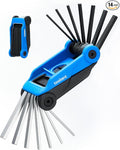Kraftek toolant 14PCS Folding Allen Wrenches Sets, Metric Allen Key Set 2mm- 6mm, SAE Hex Key Set 5/64”- 1/4", CRV Steel EDC Tool for Bike Repair & Home,Compact Foldable Hex Key Set