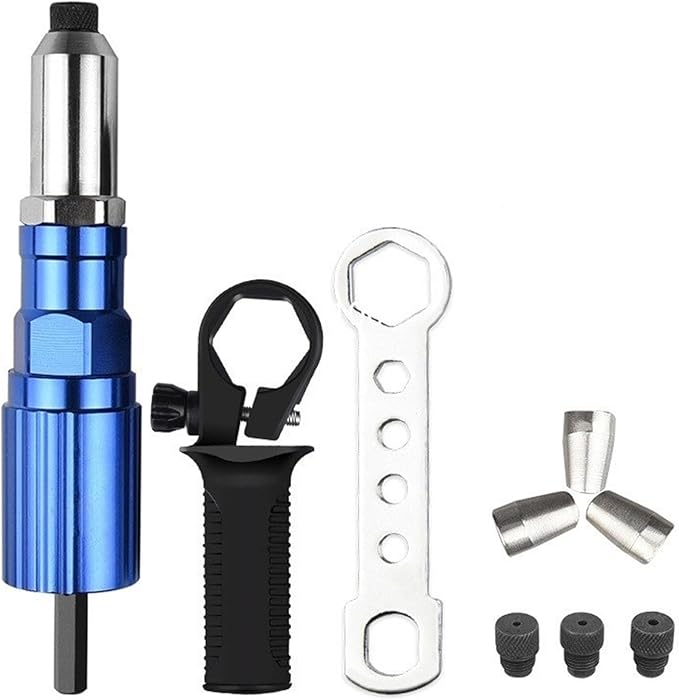 Electric Rivet Gun 2.4mm-4.8mm nut gun drill adapter Cordless riveting tool Insert Pull Tool(Metal version)