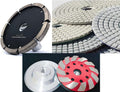 4 1/2" Diamond Tuck Point Blade Crack Chaser Blade (2 Pieces) and 4" Diamond Polishing Pad grinding cup wheel 25+1 for stone granite concrete cement travertine smoothing mortar grout remover