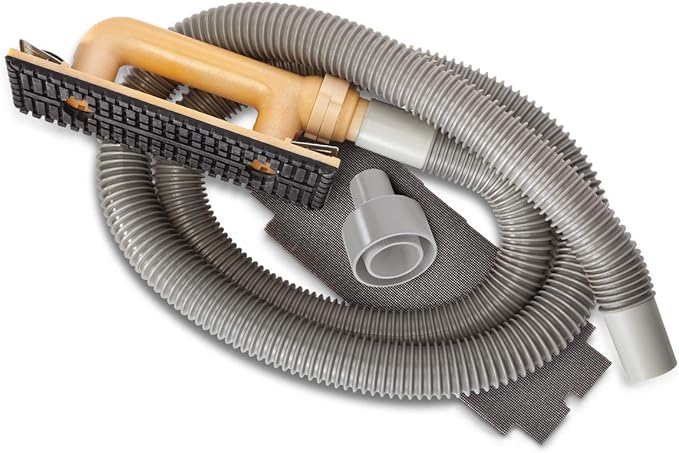 Hyde Tools 09165 Dust-Free Drywall Vacuum Hand Sander with 6-Foot Hose