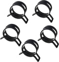 5pcs 0.79" ID Constant Tension Band Hose Clamps, 20mm Spring Band Type Action Hose Clamp Manganese Steel Fuel Line Clamp Low Pressure Air Clip Clamp for Fuel Hose Line Water Pipe Air Tube black