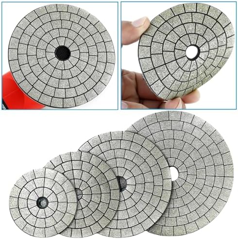 Electroplated Diamond Sanding Pad, 200Grit 6inch 150mm Grinding Disc Hook and Loop Backing for Stone Tile Glass Trimming & Metal Polishing & Wood Sanding (1 Piece)