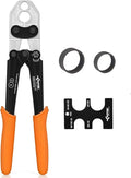 KF CPTEC PEX Clamp Tool Kit, 1/2" & 3/4" PEX Crimping Tool with Go/No-Go Gauge, ASTM F1807 Compliant, Chrome-Plated Jaw, Includes Assorted Accessories for Plumbing Installation & Repair