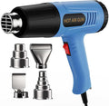 Heat Gun 572 & 1112℉ Dual Temperature Control Heavy Duty Heat Gun' with 4 Nozzles Fast Heating Overload Protection Hot Air Gun For Shrink Tubing, Vinyl Wrap, Crafting,Resin,5Ft Power Cord
