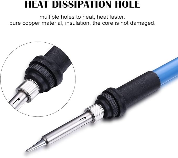 Soldering Iron Kit Electronics - FEITA Adjustable Temperature Solder Iron AC110V 60W with 5Pcs Different Solder Tips, Soldering Stand, Solder Wire for Variously Electronic Repair